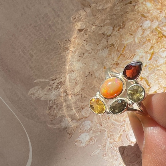 Adjustable natural gemstones and finest 925 Sterling silver! Opal & all “”VIBES” - Picture 4 of 8
